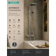 Hansgrohe Activera Q zuhanyrendszer Ecostat Fine kádtöltő termosztátos csapteleppel, króm kivitelben.