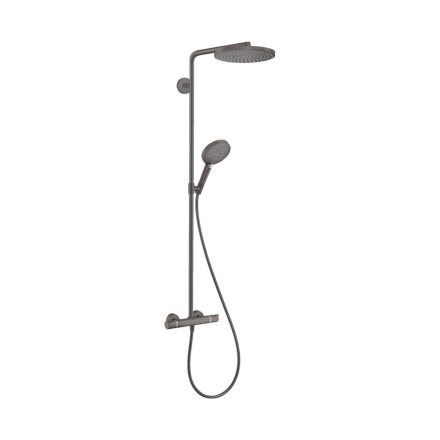 Hansgrohe Raindance S egy funkciós zuhanyrendszer 240 Ecostat Comfort termosztát EcoSmart, szálcsiszolt fekete/króm 28823340