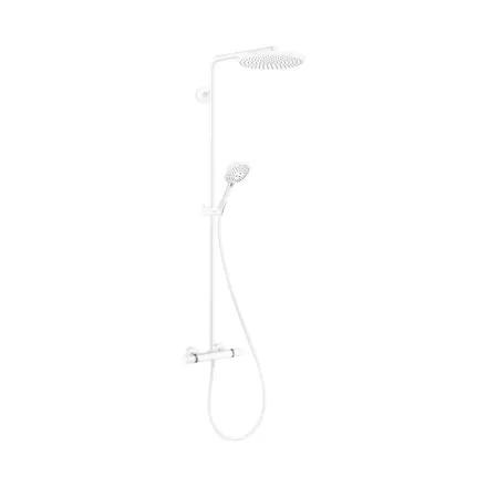 Hansgrohe Raindance S egy funkciós zuhanyrendszer 240 Ecostat Comfort termosztát EcoSmart, matt fehér 28823700