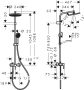 Hansgrohe Activera S zuhanyrendszer 240 egykaros csapteleppel Ecosmart, króm 28875000