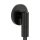 Hansgrohe FixFit Fine S fali csatlakozó visszacsapó szeleppel, szálcsiszolt fekete/króm 28882340