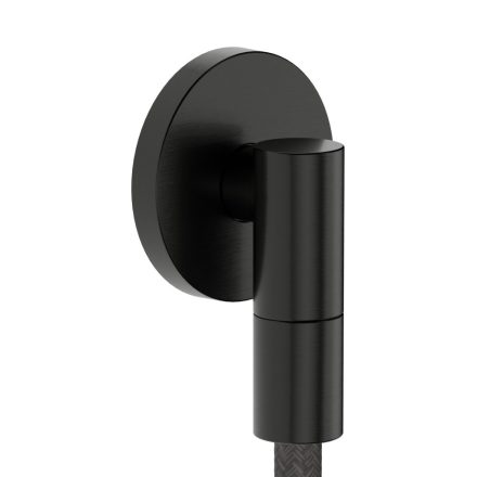 Hansgrohe FixFit Fine S fali csatlakozó visszacsapó szeleppel, szálcsiszolt fekete/króm 28882340