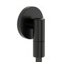 Hansgrohe FixFit Fine S fali csatlakozó visszacsapó szeleppel, szálcsiszolt fekete/króm 28882340