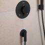 Hansgrohe FixFit Fine S fali csatlakozó visszacsapó szeleppel, matt fekete 28882670