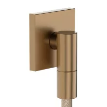   Hansgrohe FixFit Fine E fali csatlakozó visszacsapó szeleppel, szálcsiszolt bronz 28883140