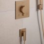 Hansgrohe FixFit Fine E fali csatlakozó visszacsapó szeleppel, szálcsiszolt bronz 28883140