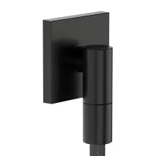   Hansgrohe FixFit Fine E fali csatlakozó visszacsapó szeleppel, szálcsiszolt fekete/króm 28883340