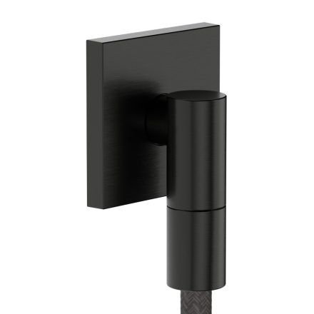 Hansgrohe FixFit Fine E fali csatlakozó visszacsapó szeleppel, szálcsiszolt fekete/króm 28883340