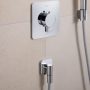 Hansgrohe FixFit Fine Q fali csatlakozó visszacsapó szeleppel, króm 28884000