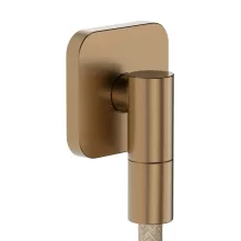   Hansgrohe FixFit Fine Q fali csatlakozó visszacsapó szeleppel, szálcsiszolt bronz 28884140