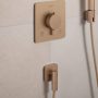 Hansgrohe FixFit Fine Q fali csatlakozó visszacsapó szeleppel, szálcsiszolt bronz 28884140