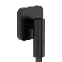   Hansgrohe FixFit Fine Q fali csatlakozó visszacsapó szeleppel, szálcsiszolt fekete/króm 28884340