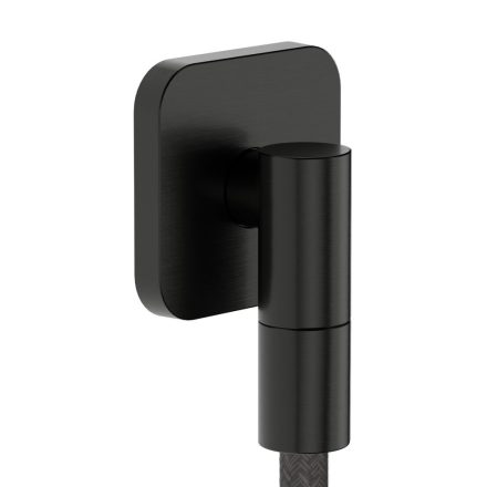 Hansgrohe FixFit Fine Q fali csatlakozó visszacsapó szeleppel, szálcsiszolt fekete/króm 28884340
