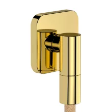   Hansgrohe FixFit Fine Q fali csatlakozó visszacsapó szeleppel, polírozott arany hatású 28884990