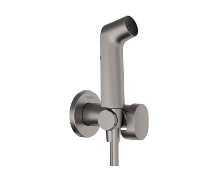Hansgrohe falba süllyesztett hidegvizes bidé kézizuhany szett EcoSmart, szálcsiszolt fekete/króm 29230340