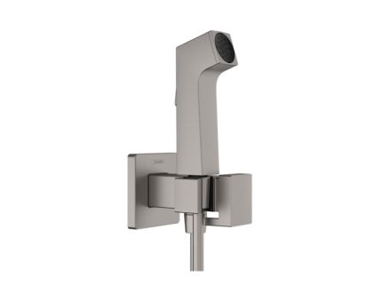 Hansgrohe falba süllyesztett hidegvizes bidé kézizuhany szett EcoSmart, szálcsiszolt fekete/króm 29231340