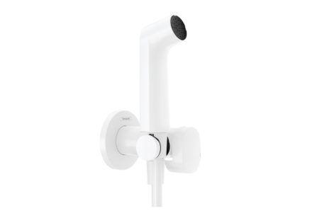 Hansgrohe falba süllyesztett melegvizes bidé kézizuhany szett EcoSmart, matt fehér 29232700