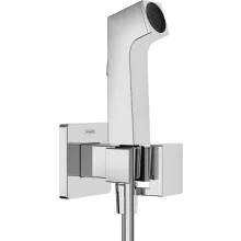   Hansgrohe szögletes falba süllyesztett melegvizes bidé kézizuhany szett EcoSmart, króm 29233000