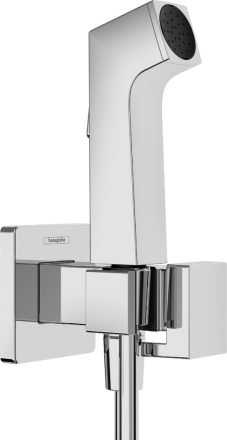 Hansgrohe szögletes falba süllyesztett melegvizes bidé kézizuhany szett EcoSmart, króm 29233000