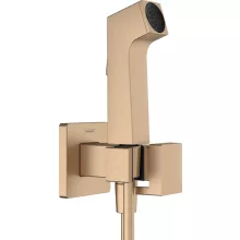   Hansgrohe szögletes falba süllyesztett melegvizes bidé kézizuhany szett EcoSmart, csiszolt bronz 29233140
