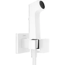   Hansgrohe szögletes falba süllyesztett melegvizes bidé kézizuhany szett EcoSmart, matt fehér 29233700