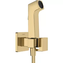   Hansgrohe szögletes falba süllyesztett melegvizes bidé kézizuhany szett EcoSmart, polírozott arany 29233990