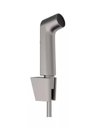 Hansgrohe bidé kézizuhany zuhanytartóval és zuhanytömlővel EcoSmart, szálcsiszolt fekete/króm 29238340