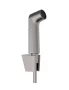 Hansgrohe bidé kézizuhany zuhanytartóval és zuhanytömlővel EcoSmart, szálcsiszolt fekete/króm 29238340
