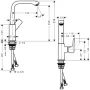 Hansgrohe Metris mosdócsaptelep 230 Push-Open lefolyógarnitúrával 230, 31187000