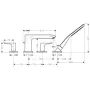 Hansgrohe Metris 4-lyukú kádcsaptelep 31442000
