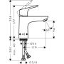 Hansgrohe Focus hidegindítású csaptelep 100 lefolyógarnitúra nélkül, króm 31509000