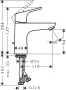 Hansgrohe Focus egykaros mosdócsaptelep 100 LowFlow automata lefolyógarnitúrával, króm 31603000