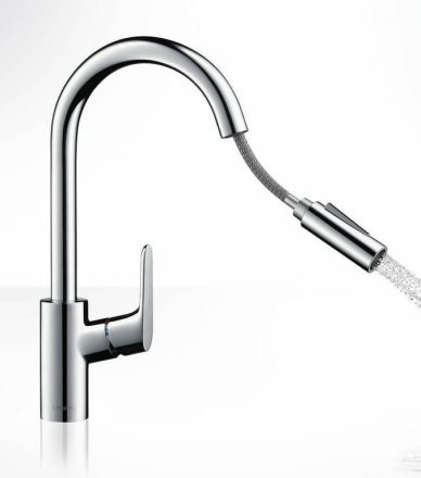 Hansgrohe Focus M41 mosogató csaptelep kihúzható kifolyóval, króm 31815000