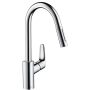 Hansgrohe Focus M41 mosogató csaptelep kihúzható kifolyóval, króm 31815000