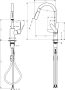 Hansgrohe Focus M41 mosogató csaptelep kihúzható kifolyóval, króm 31815000
