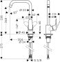 Hansgrohe Focus M41 mosogató csaptelep, matt fekete 31820670