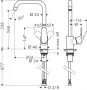 Hansgrohe Focus M41 konyhai csaptelep 260 EcoSmart, króm 31821000