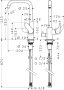 Hansgrohe Focus M41 mosogató csaptelep szeleppel, króm 31823000