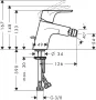 Hansgrohe Focus bidécsaptelep kétféle átfolyással, automata lefolyógarnitúrával, króm 31928000