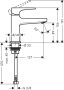 Hansgrohe Metropol egykaros mosdócsaptelep 100 kézmosóhoz, hidegvizes bekötéssel, króm 32501000