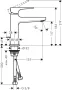 Hansgrohe Metropol mosdócsaptelep 110 push-open lefolyóval 32506000
