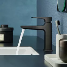   Hansgrohe Metropol mosdócsaptelep szálcsiszolt fekete/króm push-open lefolyóval 110 32507340