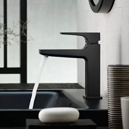 Hansgrohe Metropol matt fekete mosdócsaptelep 110 push-open lefolyóval 32507670