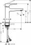 Hansgrohe Metropol matt fekete mosdócsaptelep 110 push-open lefolyóval 32507670