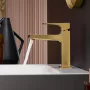 Hansgrohe Metropol polírozott arany hatású mosdócsaptelep 110 push-open lefolyóval 32507990
