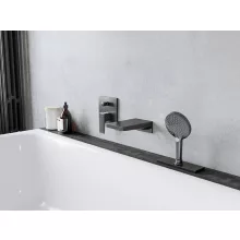  Hansgrohe Metropol szálcsiszolt fekete/króm falsík alatti kádcsaptelep 32545340