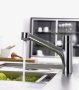 Hansgrohe Talis M52 mosogató csaptelep kihúzható zuhanyfejjel, króm 32841000