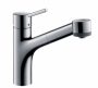 Hansgrohe Talis M52 mosogató csaptelep kihúzható zuhanyfejjel, króm 32841000