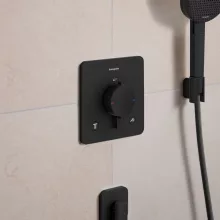   Hansgrohe Ecostat Comfort Q 2 funkciós falsík alatti termosztát, matt fekete 33713670