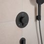 Hansgrohe Ecostat Comfort S 2 funkciós termosztát beépített biztonsági funkcióval, szálcsiszolt fekete/króm 33718340